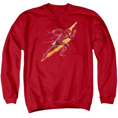 Justice League Movie Sweatshirt Flash Forward Adult Red Sweat Shirt