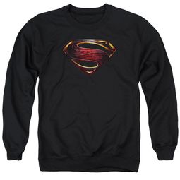 Justice League Movie Sweatshirt Superman Logo Adult Black Sweat Shirt Justice League Movie Sweatshirt Superman Logo Adult Black Sweat Shirt