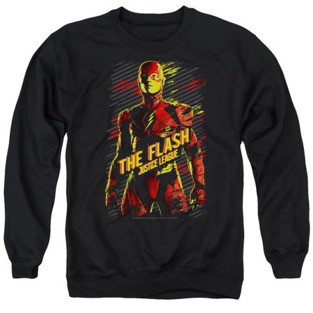Justice League Movie Sweatshirt The Flash Adult Black Sweat Shirt
