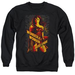 Justice League Movie Sweatshirt Wonder Woman Adult Black Sweat Shirt Justice League Movie Sweatshirt Wonder Woman Adult Black Sweat Shirt