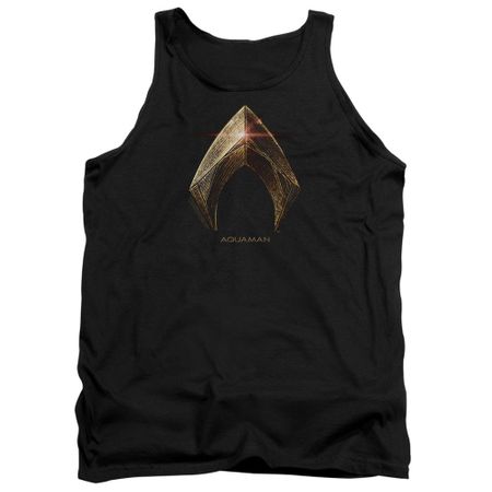 Justice League Movie Tank Top Aquaman Logo Black Tanktop