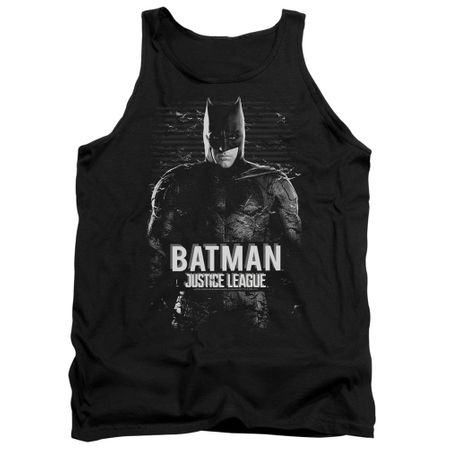 Justice League Movie Tank Top Batman Profile Black Tanktop