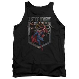 Justice League Movie Tank Top Charge Black Tanktop