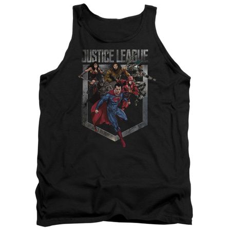 Justice League Movie Tank Top Charge Black Tanktop