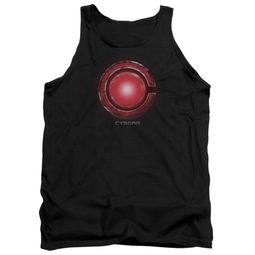 Justice League Movie Tank Top Cyborg Logo Black Tanktop