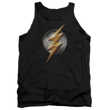 Justice League Movie Tank Top Flash Logo Black Tanktop