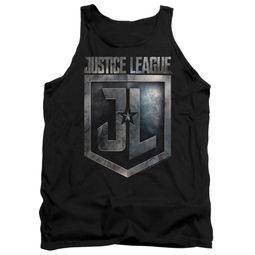 Justice League Movie Tank Top Shield Logo Black Tanktop Justice League Movie Tank Top Shield Logo Black Tanktop