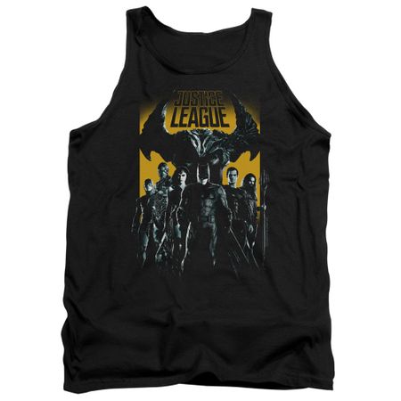 Justice League Movie Tank Top Stand Up To Evil Black Tanktop