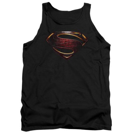 Justice League Movie Tank Top Superman Logo Black Tanktop