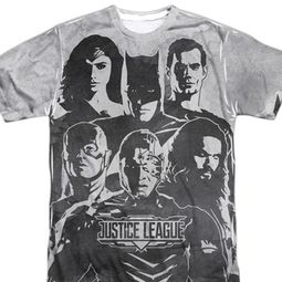 Justice League Movie The League Black and White Shirts