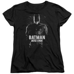 Justice League Movie Womens Shirt Batman Profile Black T-Shirt