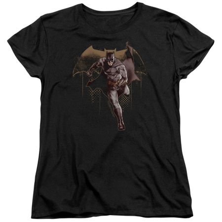 Justice League Movie Womens Shirt Caped Crusader Black T-Shirt