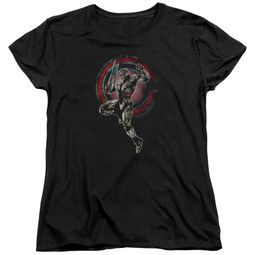 Justice League Movie Womens Shirt Cyborg Black T-Shirt