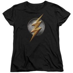 Justice League Movie Womens Shirt Flash Logo Black T-Shirt