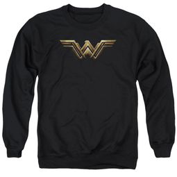 Justice League Movie Wonder Woman Logo Adult Black Sweatshirt Justice League Movie Wonder Woman Logo Adult Black Sweatshirt