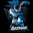 Justice League Shirt Batman Blue and Gray Superheroes Black T-Shirt