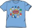 Justice League T-shirt - Justice Head Circle Adult Carolina Blue Tee