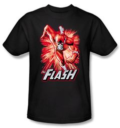 Justice League T-shirt The Flash Red and Gray Black Tee