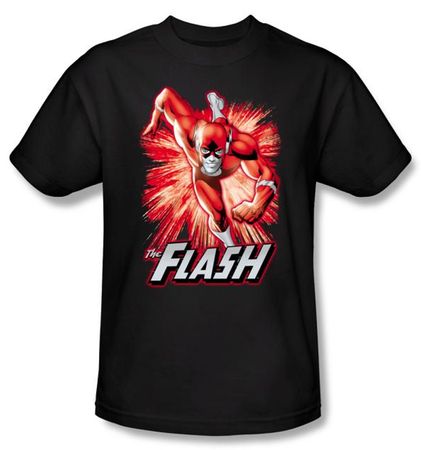 Justice League T-shirt The Flash Red and Gray Black Tee