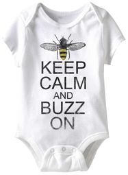 Keep Calm And Buzz On Funny Baby Romper White Infant Babies Creeper Keep Calm And Buzz On Funny Baby Romper White Infant Babies Creeper