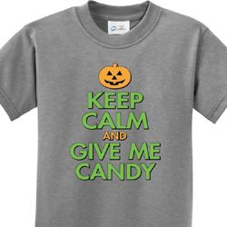 Keep Calm and Give Me Candy Kids Halloween Shirts