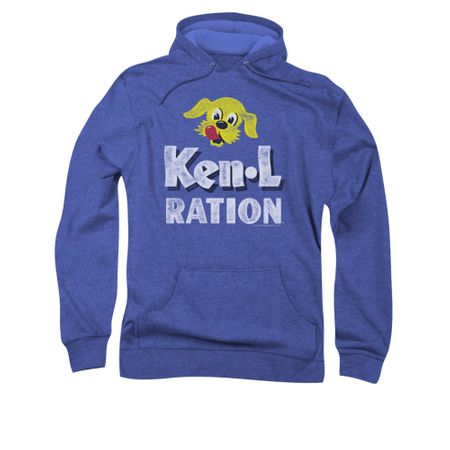 Ken L Ration Hoodie Distressed Logo Royal Blue Sweatshirt Hoody