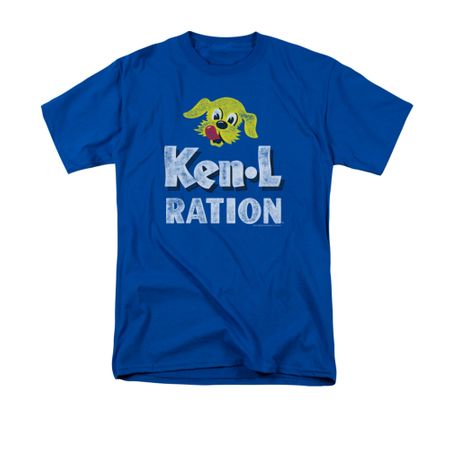 Ken L Ration Shirt Distressed Logo Royal Blue T-Shirt