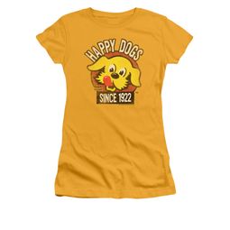 Ken L Ration Shirt Juniors Happy Dogs Gold T-Shirt