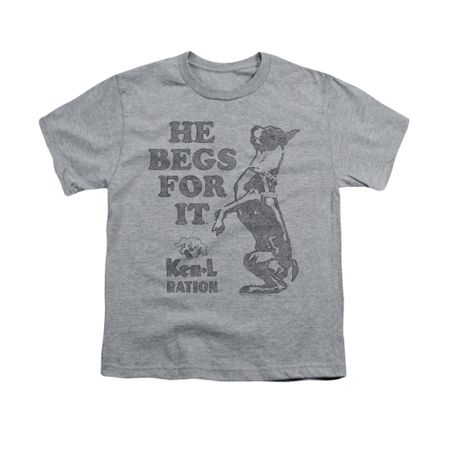 Ken L Ration Shirt Kids Beg For It Athletic Heather T-Shirt