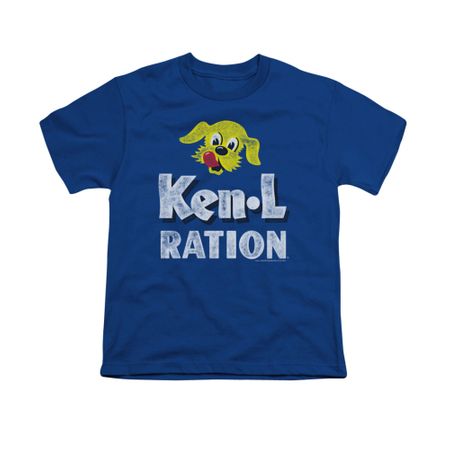 Ken L Ration Shirt Kids Distressed Logo Royal Blue T-Shirt