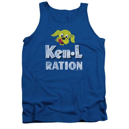 Ken L Ration Shirt Tank Top Distressed Logo Royal Blue Tanktop