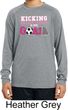 Kicking Breast Cancer is Our Goal Kids Dry Wicking Long Sleeve Shirt