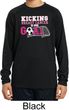 Kicking Breast Cancer is Our Goal Kids Dry Wicking Long Sleeve Shirt