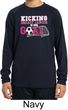 Kicking Breast Cancer is Our Goal Kids Dry Wicking Long Sleeve Shirt