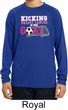Kicking Breast Cancer is Our Goal Kids Dry Wicking Long Sleeve Shirt