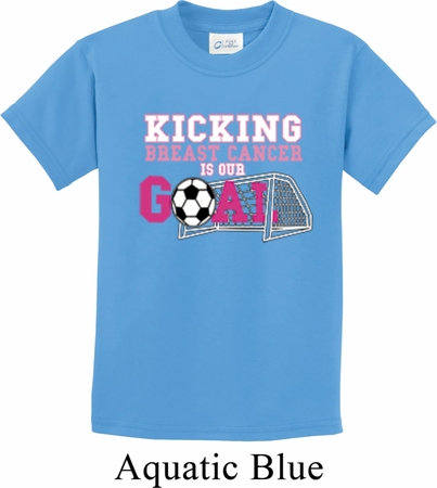 Kicking Breast Cancer is Our Goal Kids Shirt