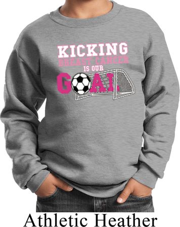 Kicking Breast Cancer is Our Goal Kids Sweat Shirt