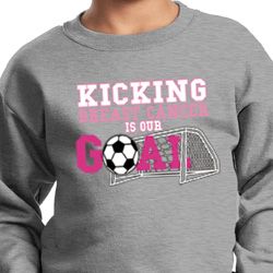 Kicking Breast Cancer is Our Goal Kids Sweat Shirt