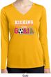 Kicking Breast Cancer is Our Goal Ladies Dry Wicking Long Sleeve Shirt