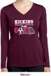 Kicking Breast Cancer is Our Goal Ladies Dry Wicking Long Sleeve Shirt