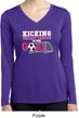 Kicking Breast Cancer is Our Goal Ladies Dry Wicking Long Sleeve Shirt