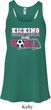 Kicking Breast Cancer is Our Goal Ladies Flowy Racerback Tanktop