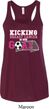 Kicking Breast Cancer is Our Goal Ladies Flowy Racerback Tanktop