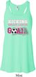 Kicking Breast Cancer is Our Goal Ladies Flowy Racerback Tanktop