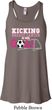 Kicking Breast Cancer is Our Goal Ladies Flowy Racerback Tanktop