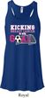 Kicking Breast Cancer is Our Goal Ladies Flowy Racerback Tanktop