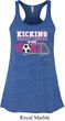 Kicking Breast Cancer is Our Goal Ladies Flowy Racerback Tanktop