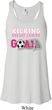 Kicking Breast Cancer is Our Goal Ladies Flowy Racerback Tanktop
