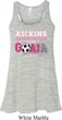 Kicking Breast Cancer is Our Goal Ladies Flowy Racerback Tanktop