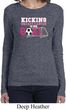 Kicking Breast Cancer is Our Goal Ladies Long Sleeve Shirt